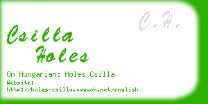 csilla holes business card